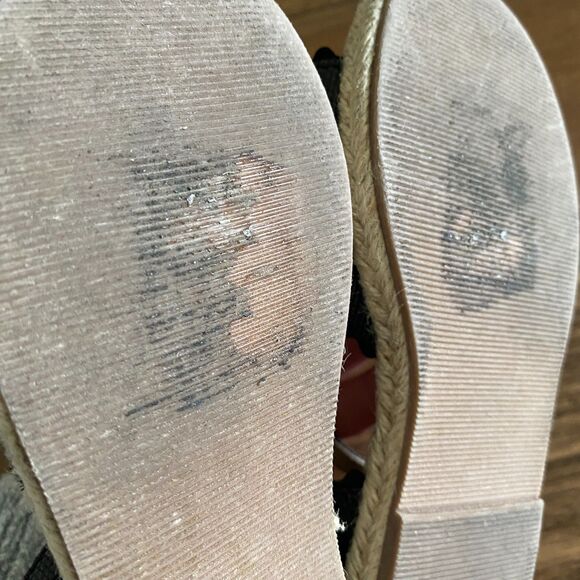 Janie & Jack Black Ric Rac Espadrille Sandals Girls' 10 - Picture 13 of 13